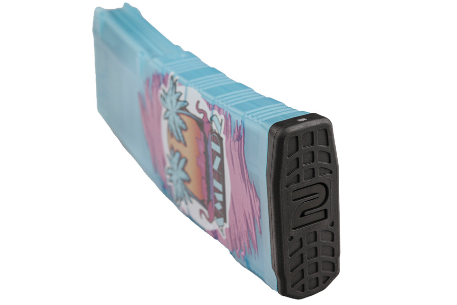 AMEND2 AR15 5.56 NATO 30 Round Factory Magazine with Teal Miami Vice Finish